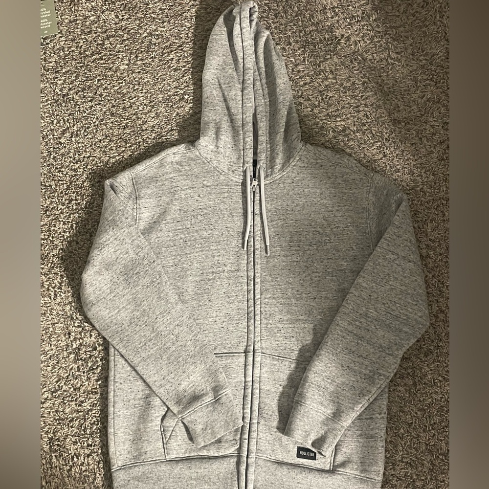 Hollister Oversized Fleece Zip Up Hoodie